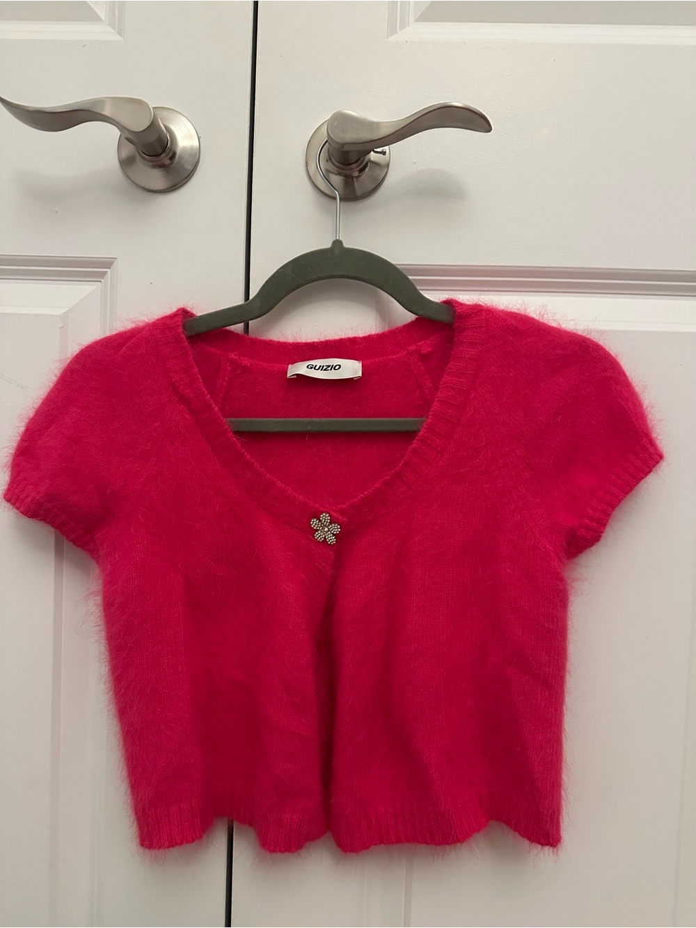 GUZIO NWOT Pink Angora Wool Sweater Tee